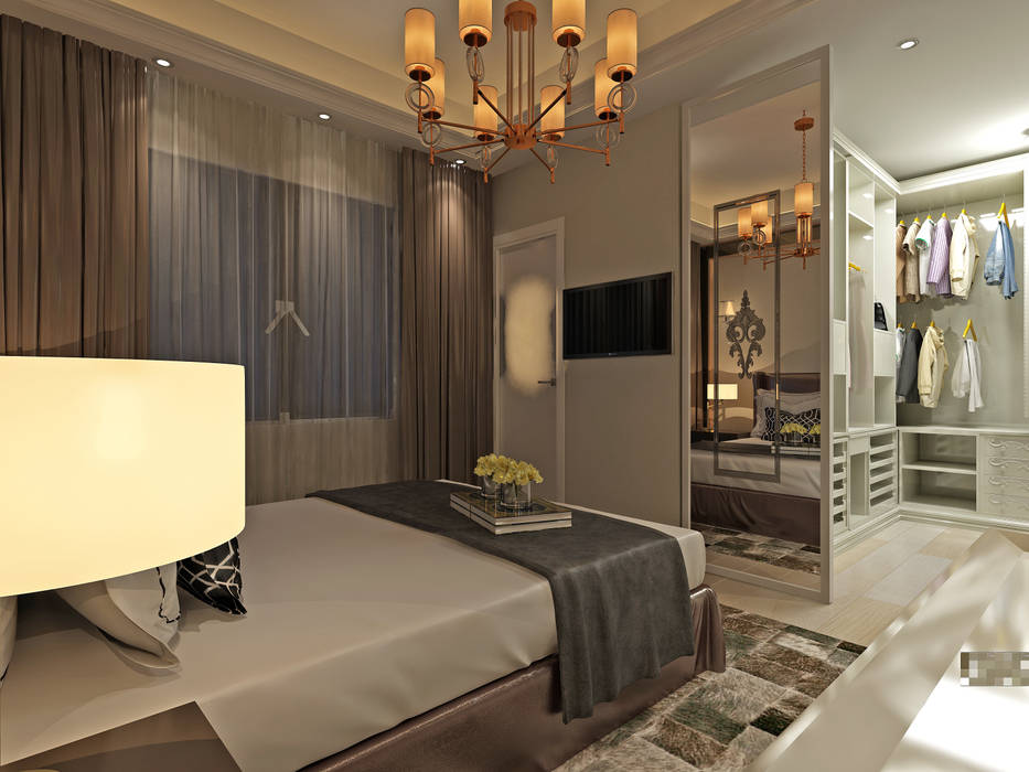 50GR Mimarlık – Küçükçekmece Yatak Odası :  tarz Yatak Odası