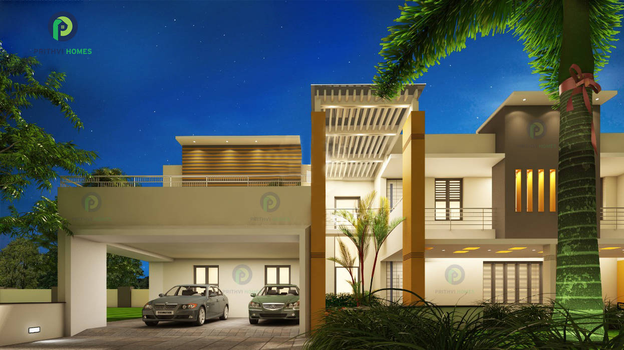 Top Construction Companies in Thrissur, Prithvi Homes Prithvi Homes شرفة