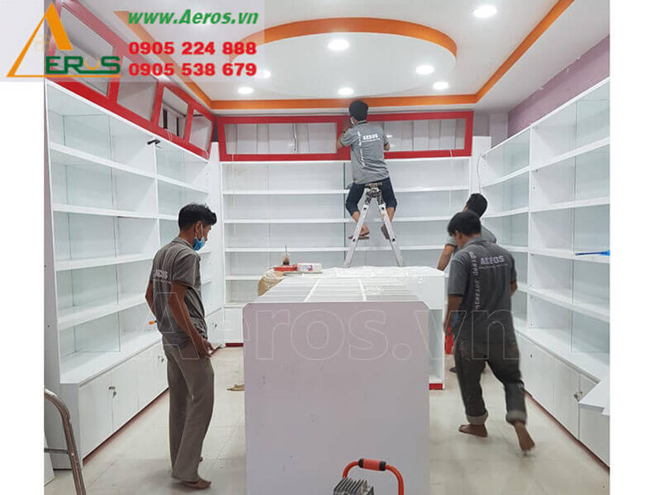 Thiet ke shop my pham anh An Quan 1, xuongmocso1 xuongmocso1 Commercial spaces Offices & stores