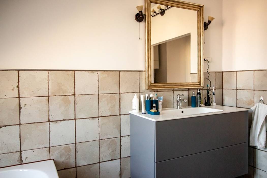 Zeitgenössische vintage-optik ausgefallene badezimmer von bad campioni