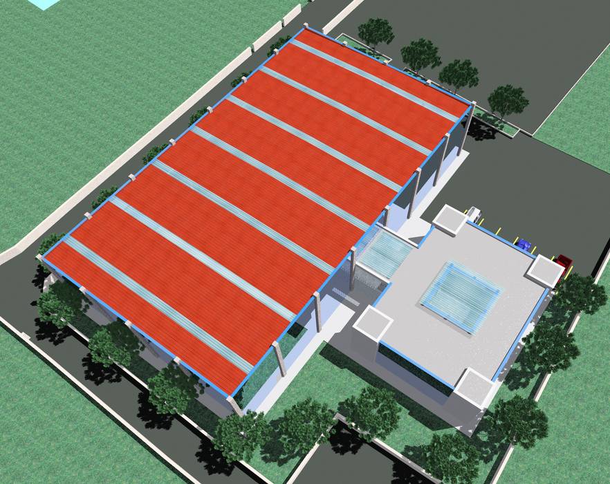 Pavilhão Desportivo, Luís Fôjo Arquitecto Luís Fôjo Arquitecto Commercial spaces Sân vận động