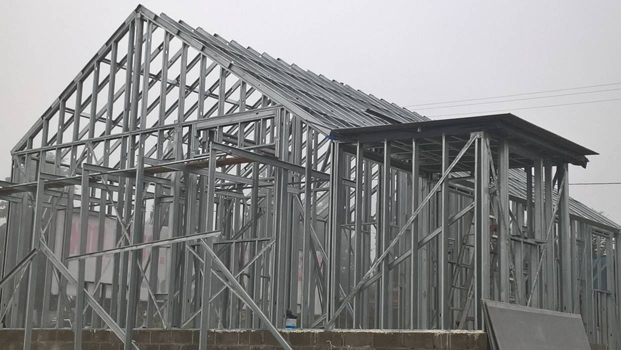 Casa Prefabricada de steel frame Mexico de 100 mts.2 una planta., Casa Prefabricada en Mexico. Casa Prefabricada en Mexico. منزل سلبي