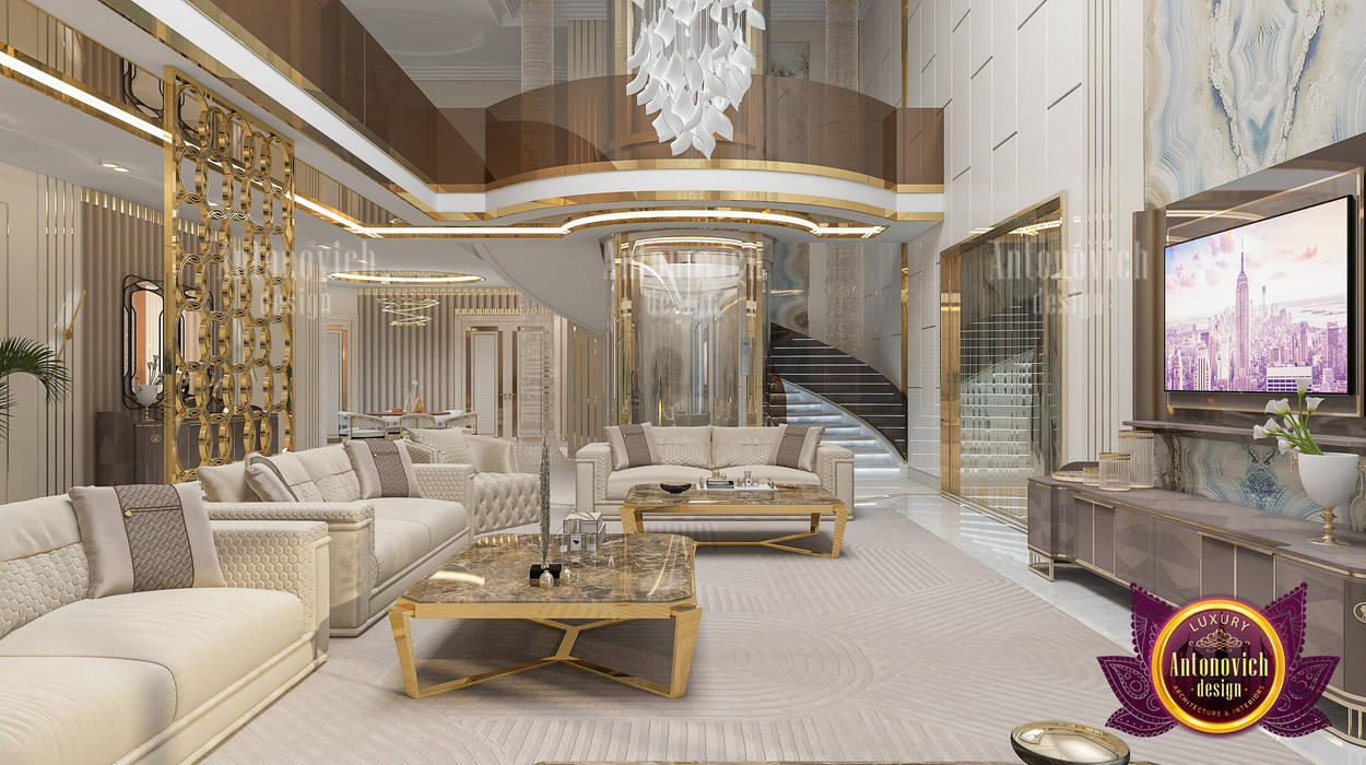 Grandest Luxury Living Room Design, Luxury Antonovich Design Luxury Antonovich Design