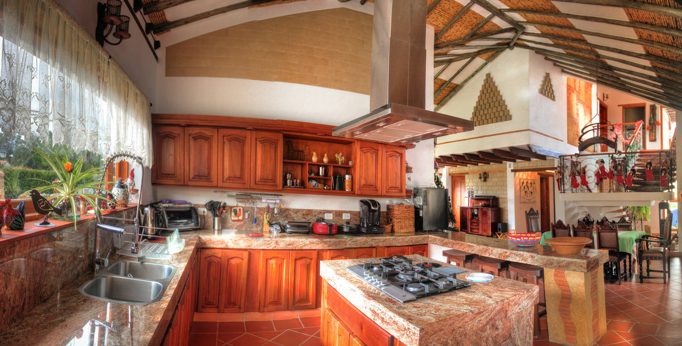 detalle cocina cesar sierra daza Arquitecto Cocinas de estilo rústico Granito
