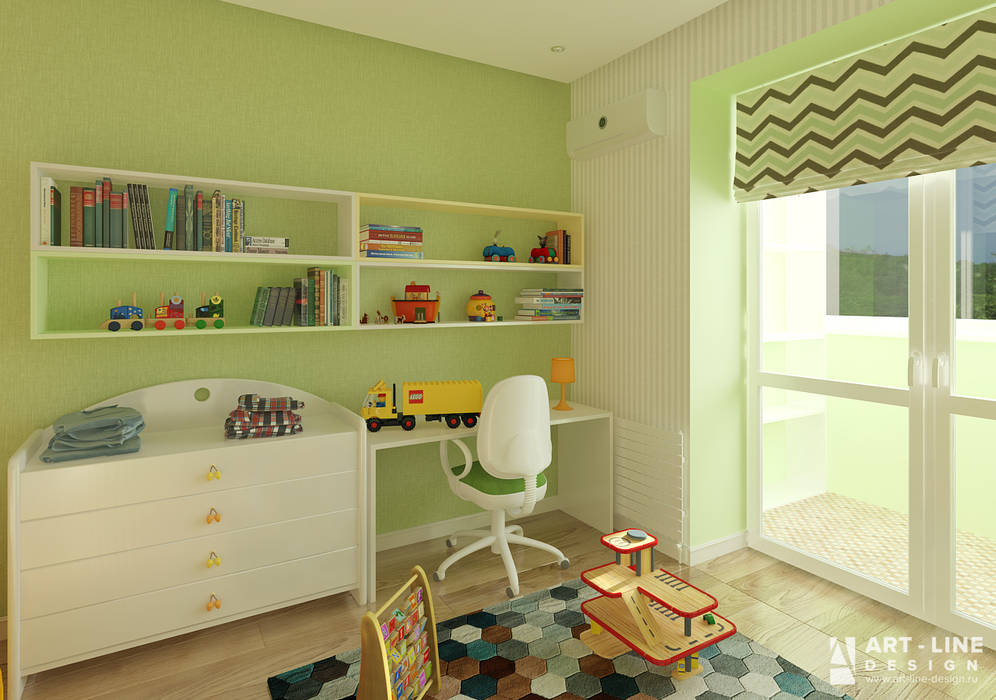 Двухкомнатная квартира в стиле легкая классика, Art-line Design Art-line Design Kinderzimmer Junge