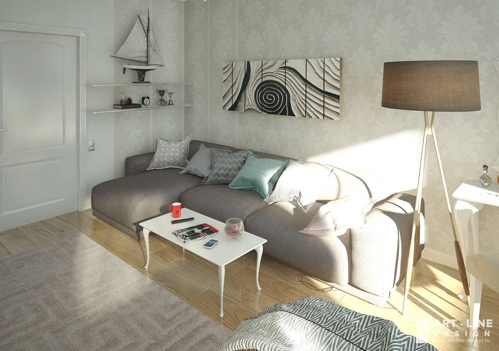 Двухкомнатная квартира в стиле легкая классика, Art-line Design Art-line Design Classic style bedroom