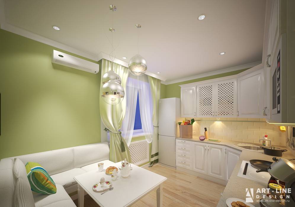 Двухкомнатная квартира в стиле легкая классика, Art-line Design Art-line Design Classic style kitchen