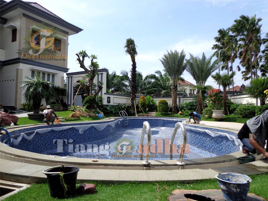 Taman Mediterania Tukang Taman Surabaya - Tianggadha-art Kolam taman Batu tukang taman surabay