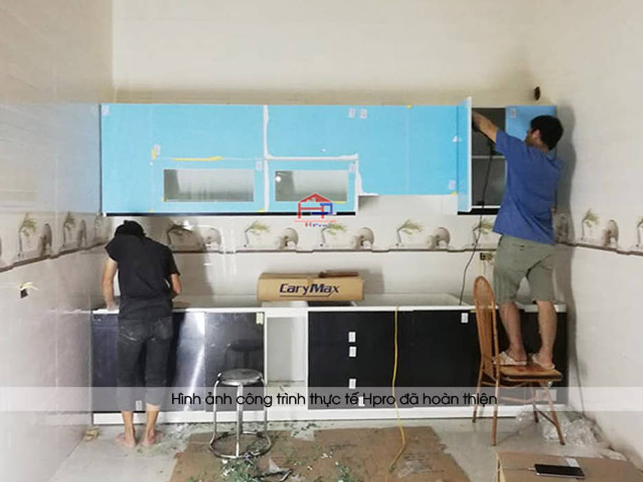Thi công bộ tủ bếp acrylic cho nhà chị Tuyết ở Phú Thọ Nội thất Hpro Nhà bếp: thiết kế nội thất · bố trí · hình ảnh tủ bếp acrylic,tủ bếp acrylic giá,giá tủ bếp acrylic,làm tủ bếp acrylic,