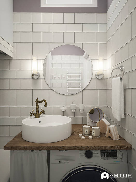 Туалетный столик Архитектурная студия 'АВТОР' Ванная комната в скандинавском стиле