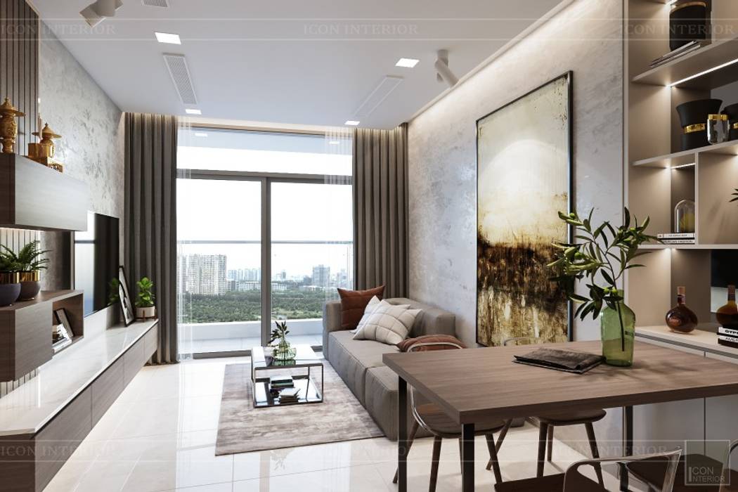 THIẾT KẾ HIỆN ĐẠI TRONG CĂN HỘ VINHOMES CENTRAL PARK, ICON INTERIOR ICON INTERIOR Phòng ăn phong cách hiện đại