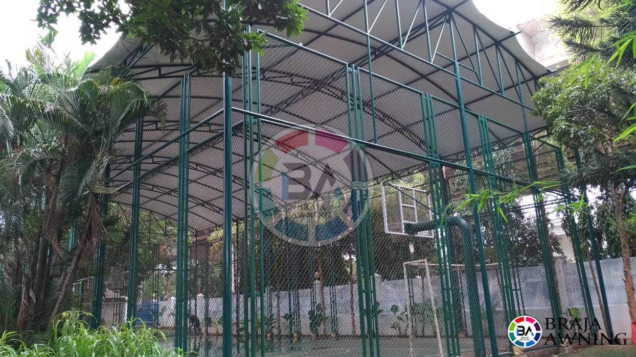Tenda Membrane Lapangan Futsal Jakarta Braja Awning & Canopy Roof terrace Rubber