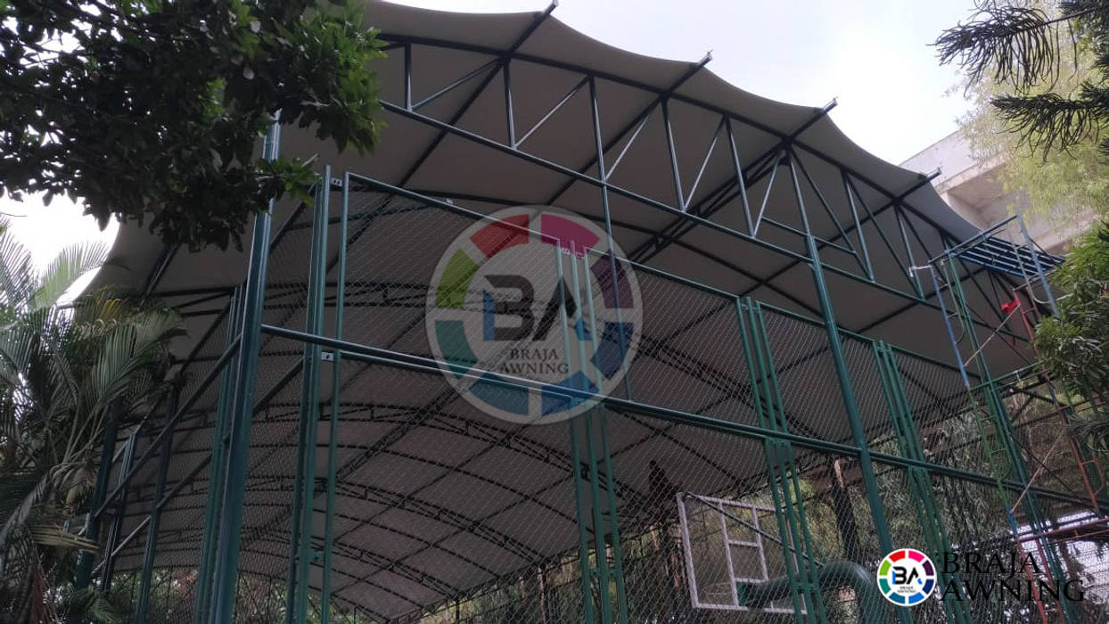 Tenda Membrane Lapangan Futsal Jakarta Braja Awning & Canopy Teras atap Karet tenda membrane,canopy membrane
