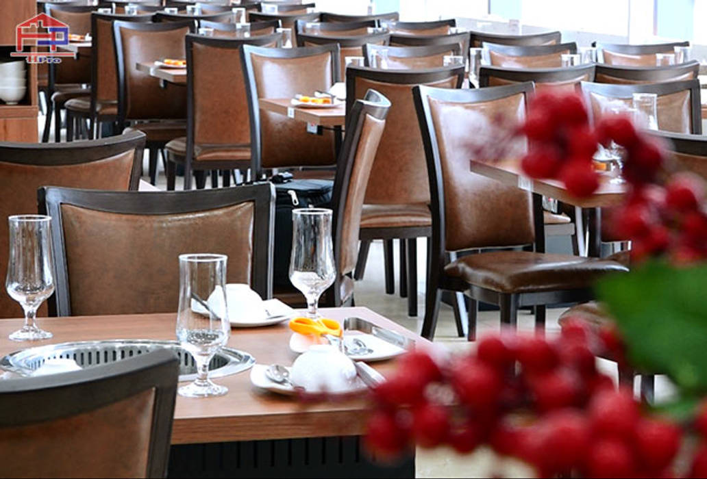 Không gian thưởng thức ẩm thực của khách hàng nhà hàng Buffet Poseidon cơ sở 2 Nội thất Hpro Commercial spaces nội thất nhà hàng,nội thất gỗ laminate,nội thất laminate,bàn ghế nhà hàng,