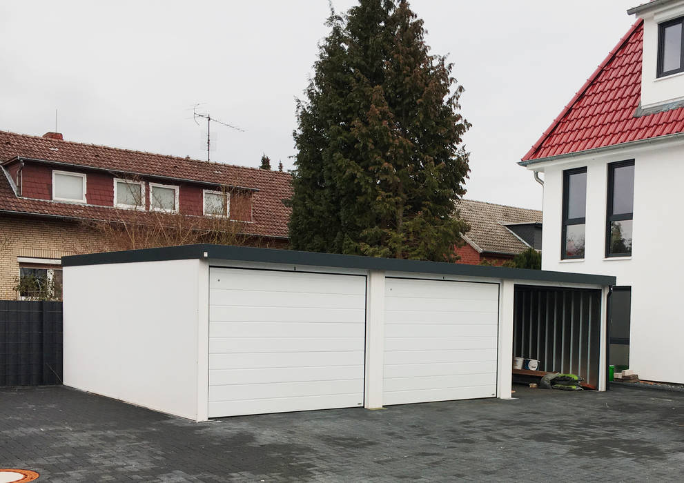 Garagenanlage für Mehrfamilienhaus , Siebau Raumsysteme GmbH & Co KG Siebau Raumsysteme GmbH & Co KG Garajes prefabricados Hierro/Acero