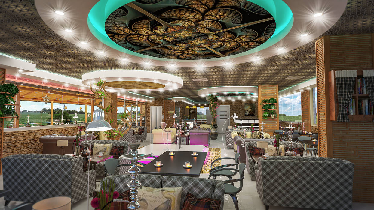 ​Asya Garden Restaurant 3d 3 Art Studio Klasik Yemek Odası