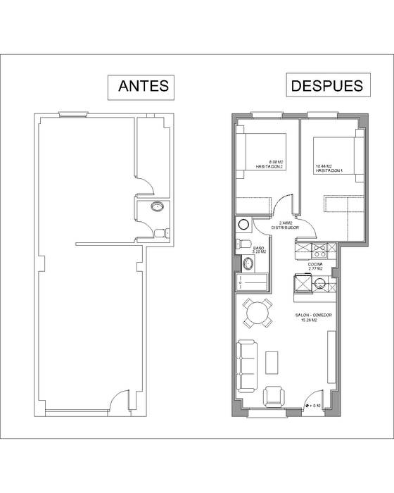 Una tiny house BELAR SOLUCIONES S.L. Paredes y suelos de estilo minimalista