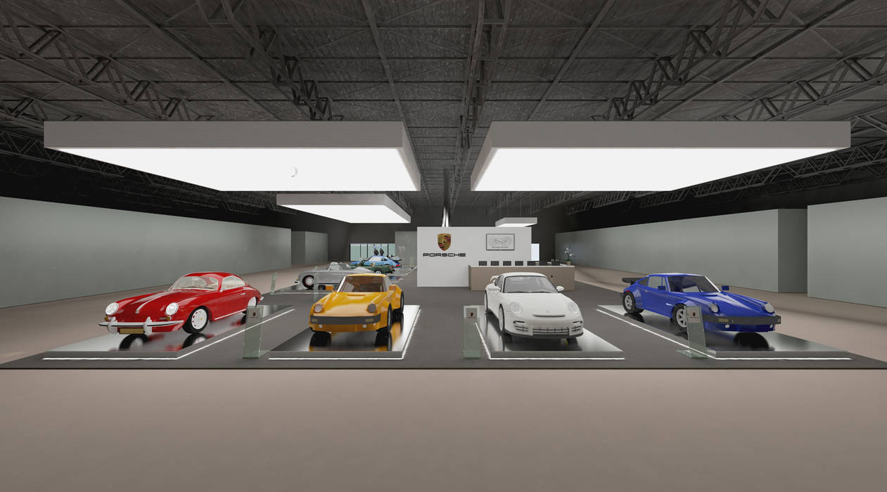 BEYOND THE TIME - stand Porsche d'epoca, Daniele Piazzola architetto e designer a Como Daniele Piazzola architetto e designer a Como Commercial spaces Exhibition centres