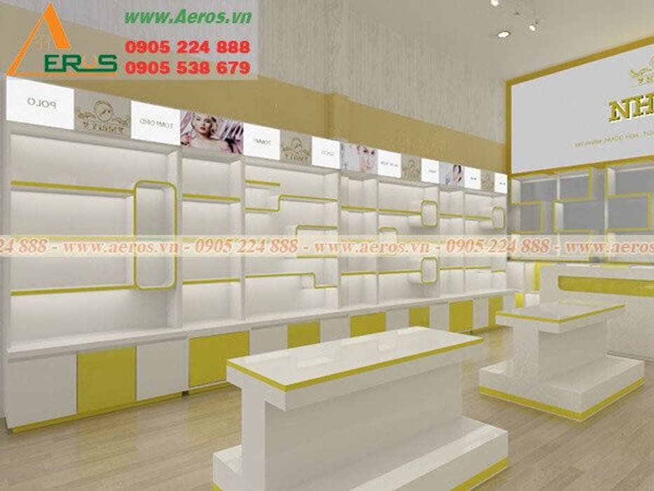 Thiet ke shop my pham Nhu Y - Binh Duong, xuongmocso1 xuongmocso1 Commercial spaces Offices & stores