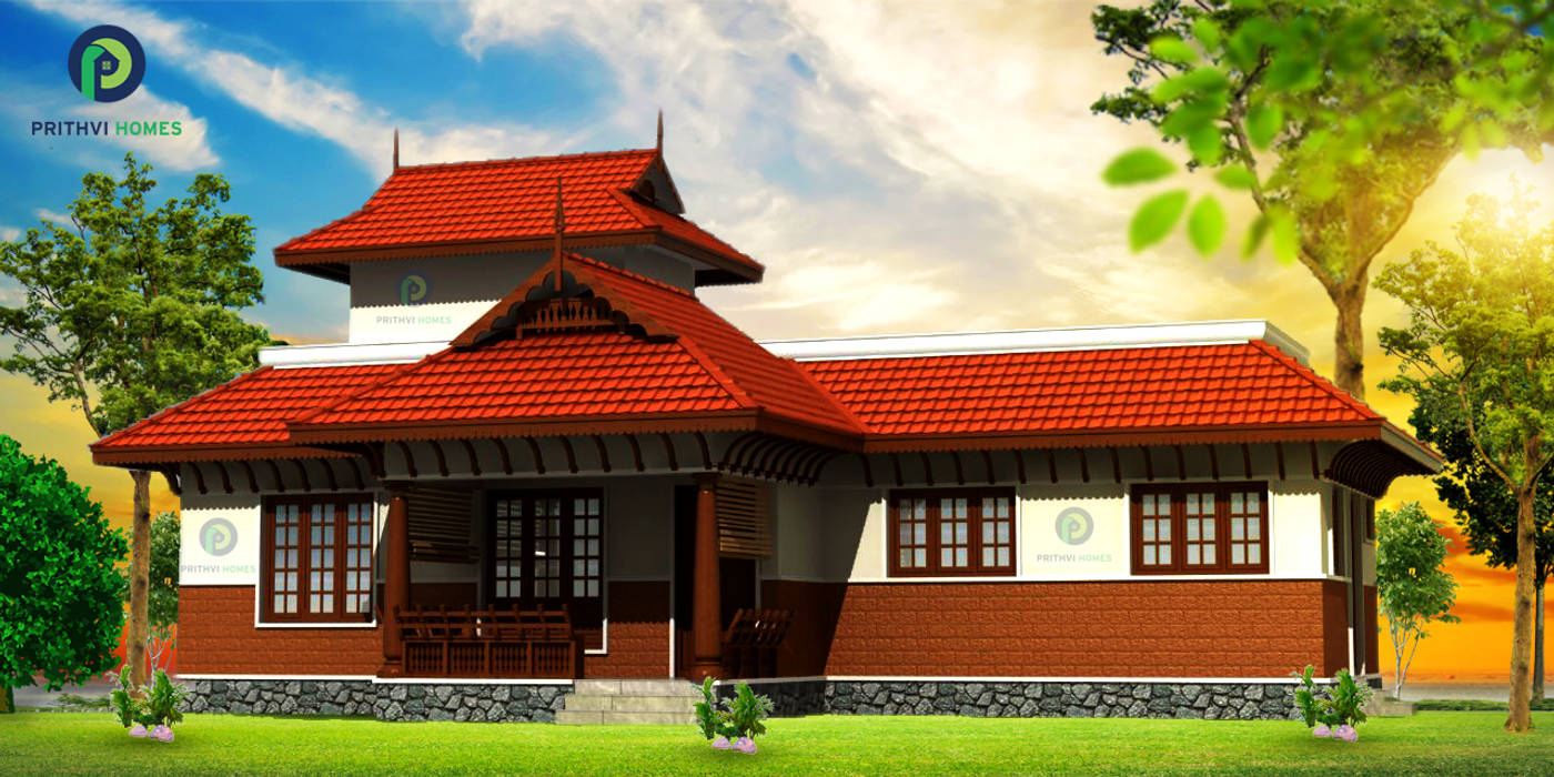 Top Construction Companies in Thrissur Prithvi Homes Asian style doors