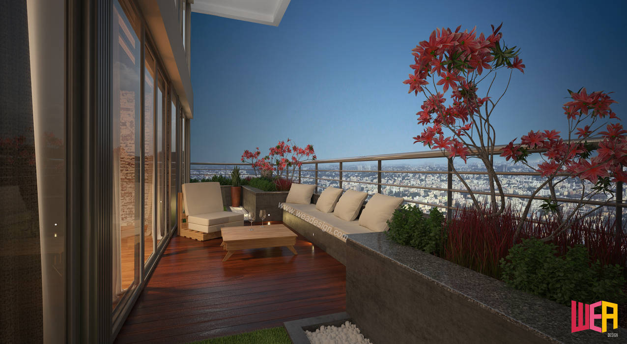 The Promont (Tata Housing) , Wea Design Wea Design Balcony Plywood