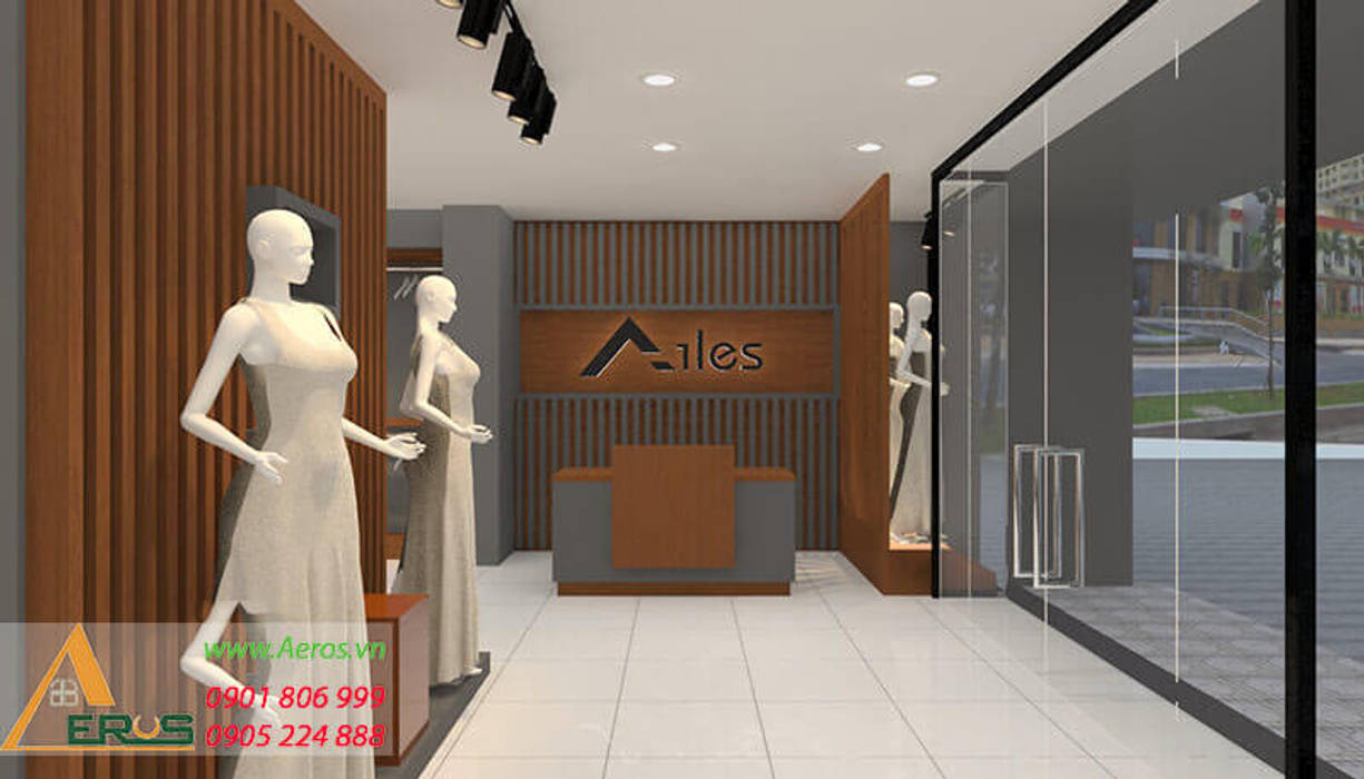 Thiet ke thi cong shop thoi trang Ailes - Tan Binh, xuongmocso1 xuongmocso1 Commercial spaces Văn phòng & cửa hàng