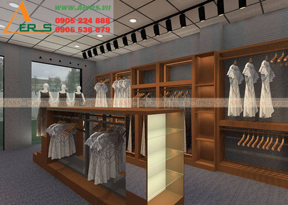 Thiet ke thi cong shop thoi trang Ailes - Go Vap, xuongmocso1 xuongmocso1 Commercial spaces Văn phòng & cửa hàng