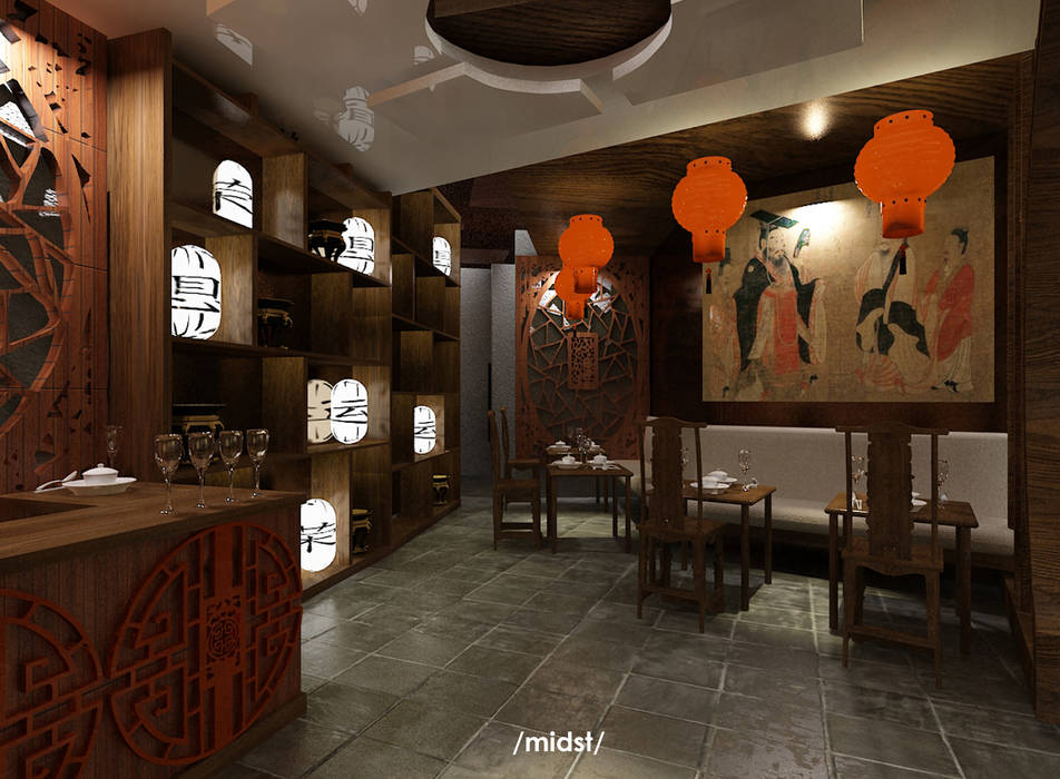 Chinese Restaurant , M I D S T Interiors M I D S T Interiors Asian style gastronomy