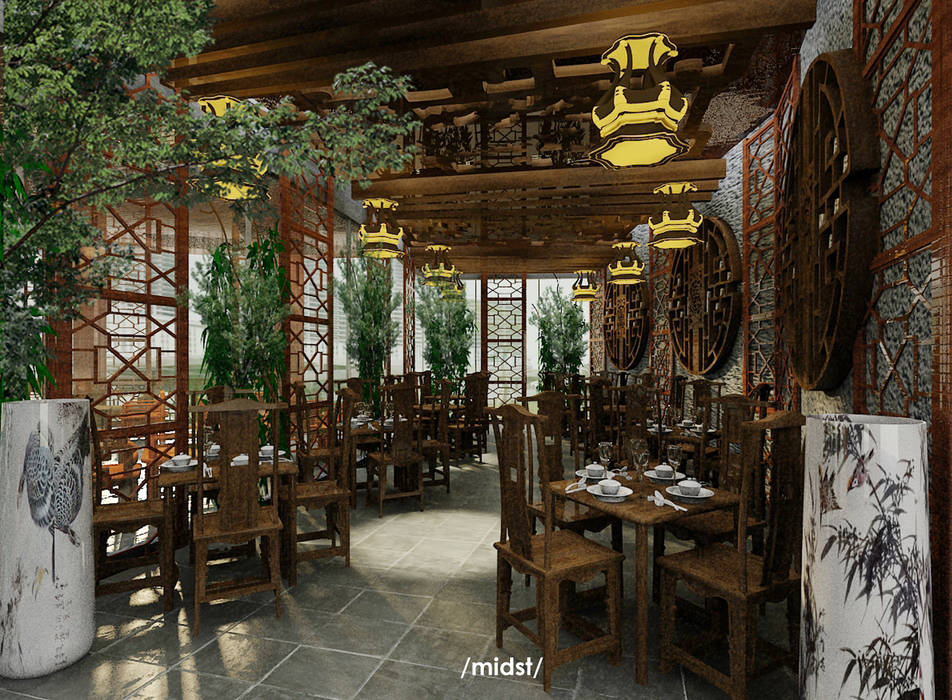 Chinese Restaurant , M I D S T Interiors M I D S T Interiors Asian style gastronomy