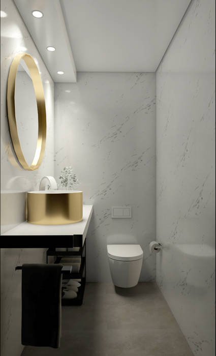 Renovação de casa de banho Casas de banho modernas por Glim - Design de Interiores Moderno