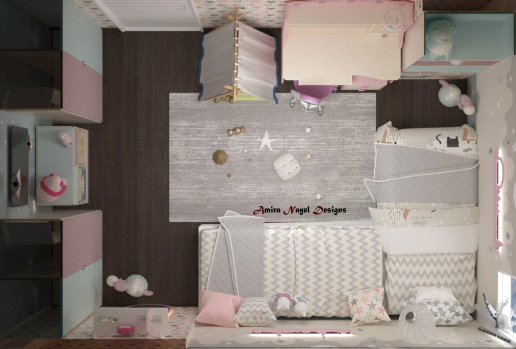 تصميم غرفة نوم , AmiraNayelDesigns AmiraNayelDesigns Habitaciones para niñas