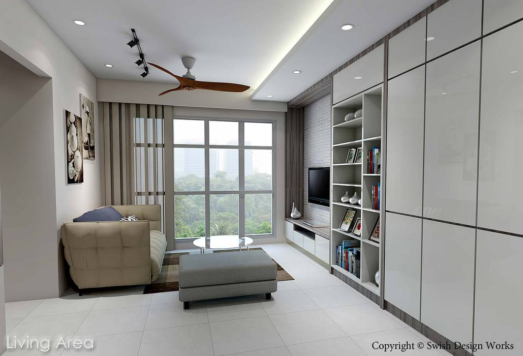 Kallang Trivista, Swish Design Works Swish Design Works Scandinavian style living room