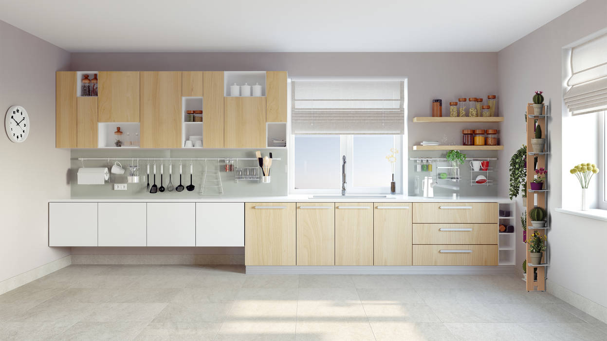 Le Zie a casa vostra, Le zie di Milano Le zie di Milano Mediterranean style kitchen Solid Wood Multicolored Cabinets & shelves