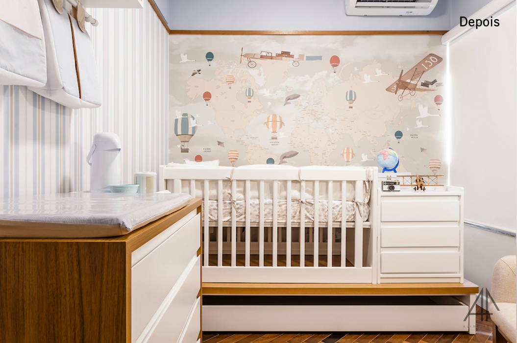 Quartos de bebê, Aline Frota Interiores + Retail Design Aline Frota Interiores + Retail Design Habitaciones de bebés