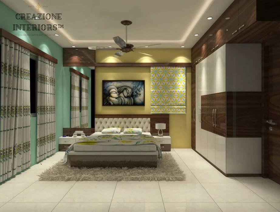 2 BHK Flat Design At Diamond Residency Kolkata, Creazione Interiors Creazione Interiors