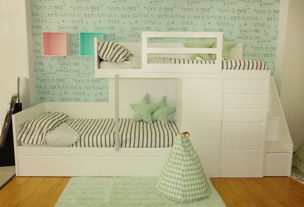 homify Quarto infantil moderno MDF Camas e berços