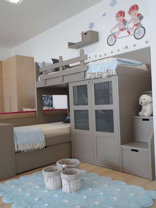 homify Habitaciones para niños de estilo moderno Tablero DM Camas y cunas