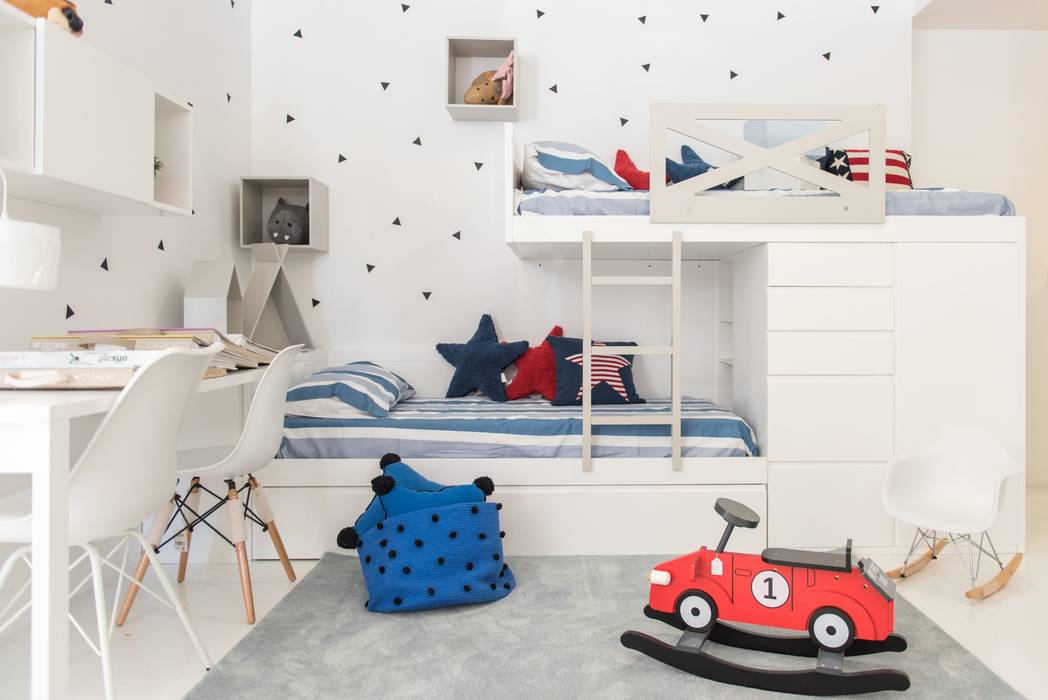 homify Modern Kid's Room MDF Beds & cribs