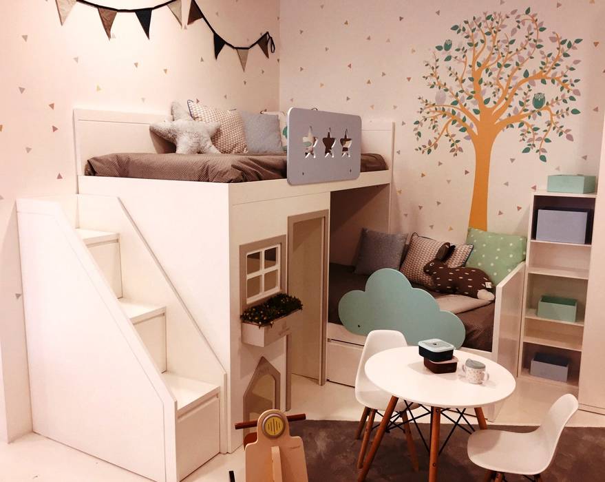 homify Modern Kid's Room MDF Beds & cribs
