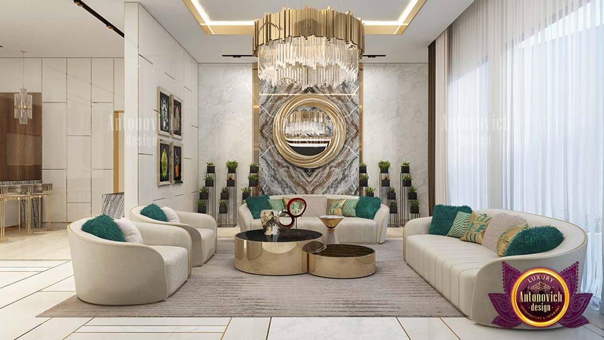 Outstanding Green and Gold Interior Design, Luxury Antonovich Design Luxury Antonovich Design