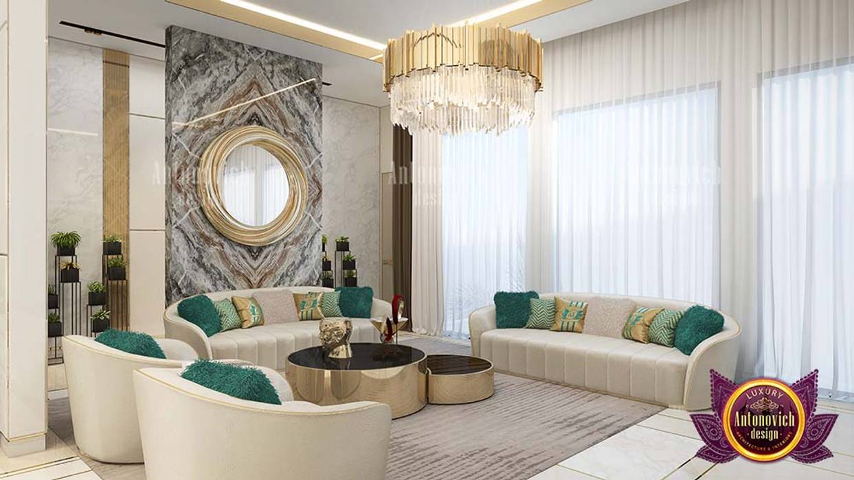 Outstanding Green and Gold Interior Design, Luxury Antonovich Design Luxury Antonovich Design