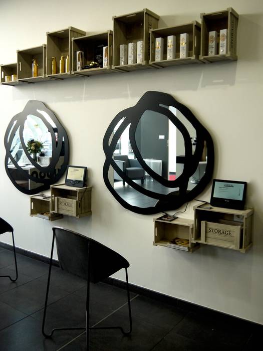 Salon de Coiffure LOLLYPOP, MIINT - design d'espace & décoration MIINT - design d'espace & décoration Offices & stores White