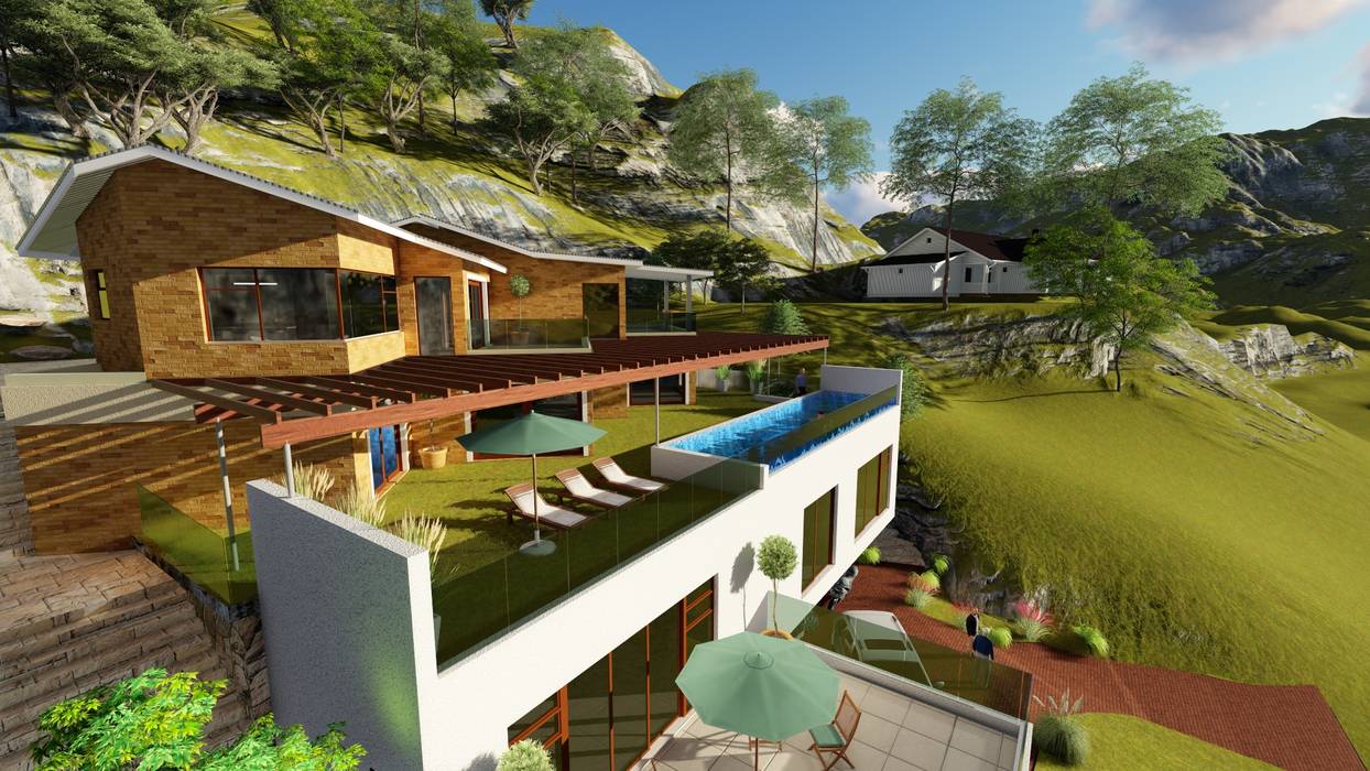 HOUSE MONTGOMERY, NDLOVU DESIGNS NDLOVU DESIGNS Balkon