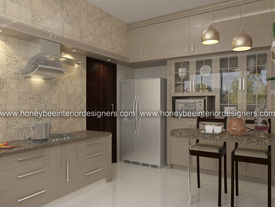 Apartment Design in a Traditional style, Honeybee Interior Designers Honeybee Interior Designers Кухня