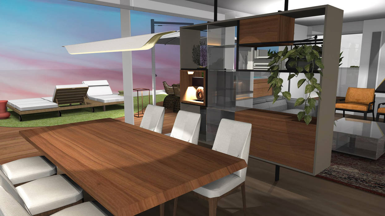 Casa em Gaia, Form Arquitetura e Design Form Arquitetura e Design Modern dining room Solid Wood Multicolored