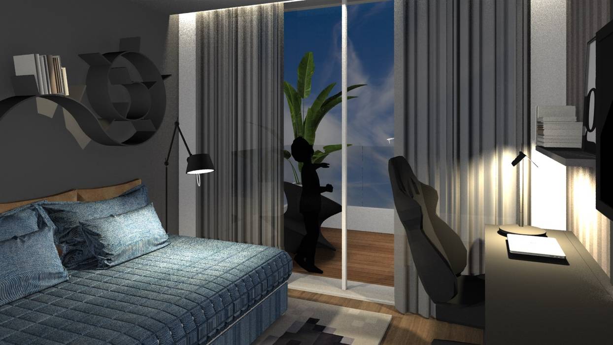 Casa em Gaia, Form Arquitetura e Design Form Arquitetura e Design Boys Bedroom