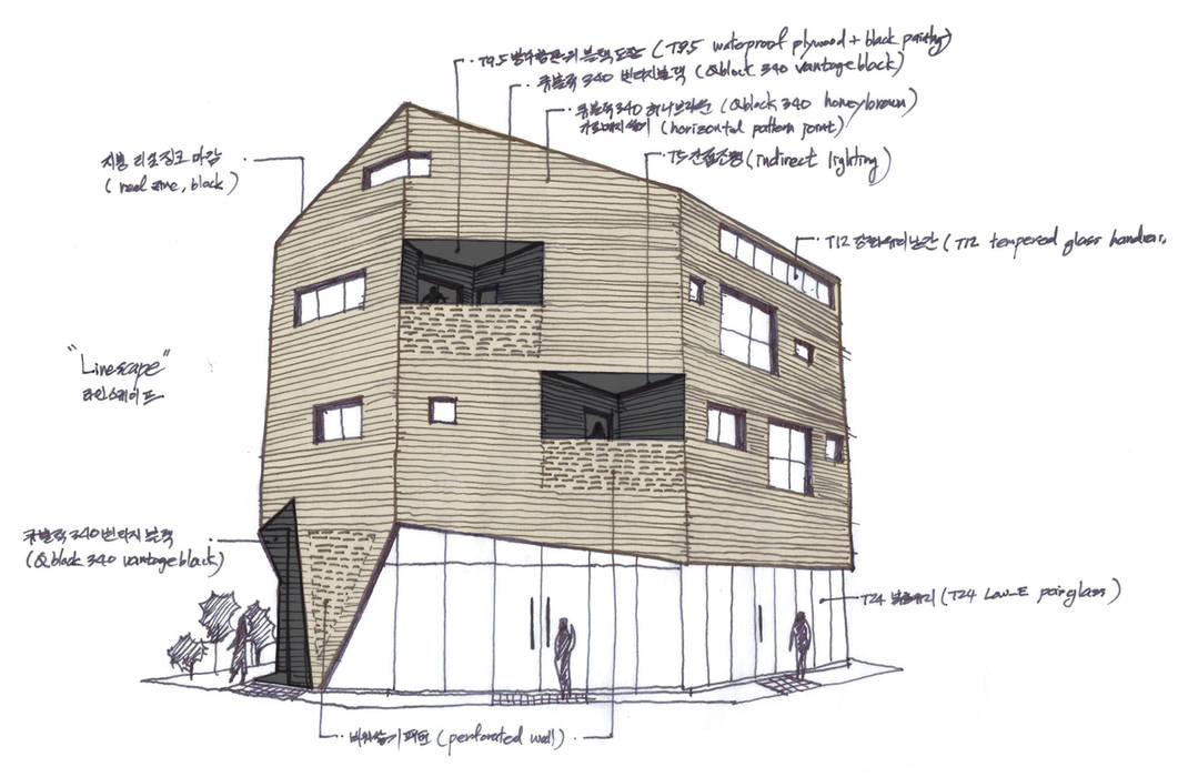 시흥시 배곧(정왕동 2450) 상가주택, AAG architecten AAG architecten Habitats collectifs Briques