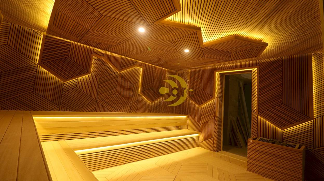 Villa N.T,Ankara, SunCare Spa Uygulamaları SunCare Spa Uygulamaları Sauna لکڑی Wood effect