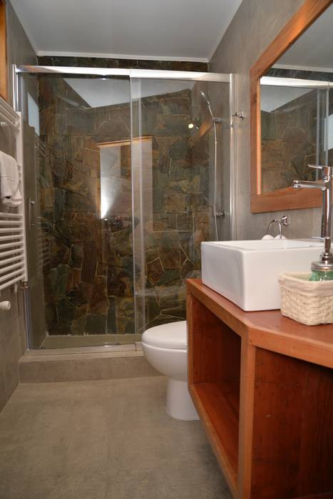 LOTE 3, CONDOMINIO PICHILEMU, KIMCHE ARQUITECTOS KIMCHE ARQUITECTOS Modern bathroom Concrete