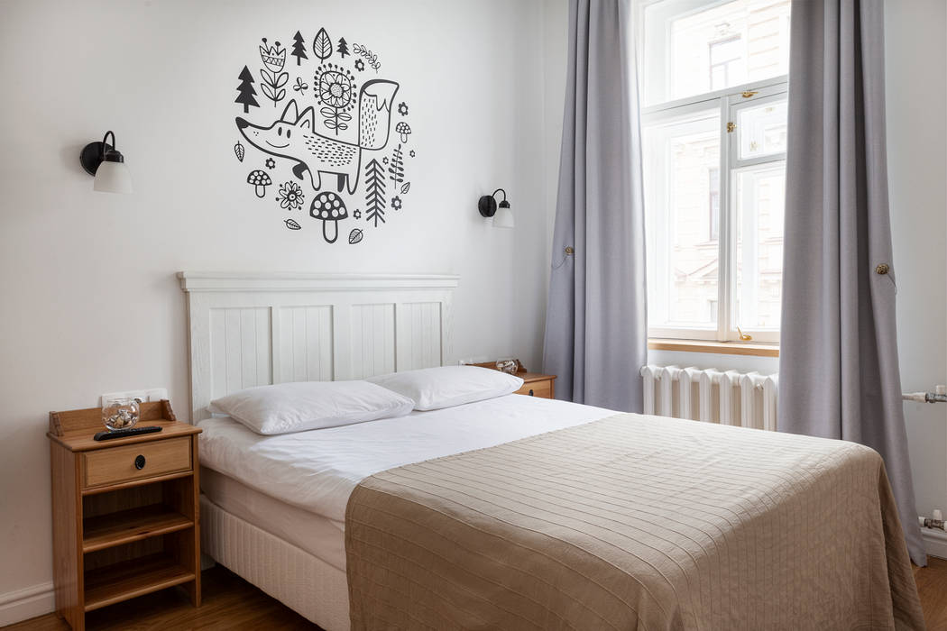 Квартира в скандинавском стиле, Tatiana Nikitina Photography Tatiana Nikitina Photography Scandinavian style bedroom